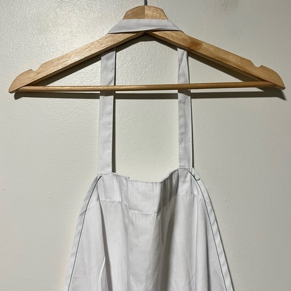 AmeriPride White Cotton Bib Apron - Adjustable Straps, Durable, Unisex - Picture 5 of 6